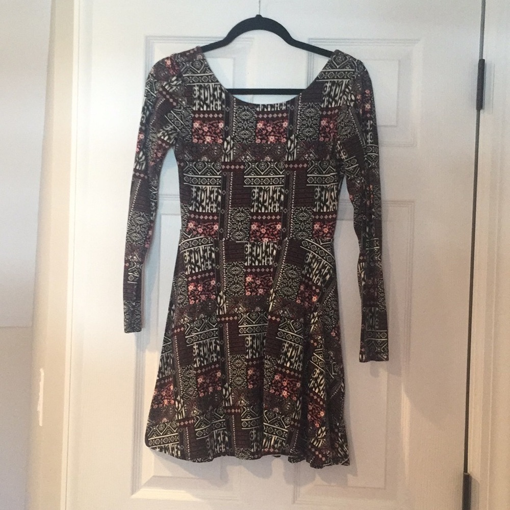 Long sleeve skater dress